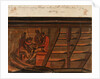 Four Marines eating Pease on board the Pallas, Novr 74 by Gabriel Bray