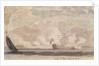 Anchored warship firing a salute by Gabriel Bray