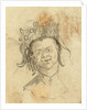 Head of a native wearing a headdress by Gabriel Bray