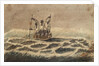 African canoe paddling through surf by Gabriel Bray