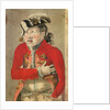 A man in a red frogged coat and tassled cocked hat by Gabriel Bray
