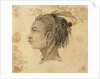 Head of a West African woman in left profile by Gabriel Bray