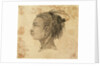 Head of a West African woman in left profile by Gabriel Bray