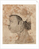 Head of a West African woman, wearing a hat, in left profile by Gabriel Bray