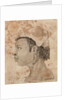 Head of a West African woman, wearing a hat, in left profile by Gabriel Bray
