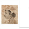Head of a West African woman, wearing a hat, in left profile by Gabriel Bray