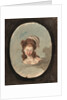 Head and shoulders of a woman with a feather in her hair by Gabriel Bray