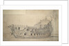 Portrait of the 'Lennox', 70 guns, built at Deptford in 1678 and rebuilt in 1701 by Willem van de Velde the Elder