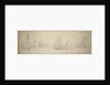The Dutch fleet at anchor near the coast by Willem van de Velde the Elder
