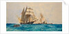 The Q-ship, HM schooner 'Prize, engaged with the German submarine 'U93', 30 April 1917 by Charles Dixon