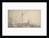 The embarkation of William of Orange and Princess Mary at Margate in November 1677 on their return to Holland after their marriage by Willem van de Velde the Elder