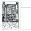 1588 Armada Playing Cards, III of Spades. 'Queene Eliz. with Nobles and Gentry and a great number of people giving God humble thanks in St Pauls Church and having set upp the Ensignes taken from the Spaniards' by unknown