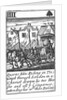 1588 Armada Playing Cards, IIII of Spades. 'Queene Eliz. Riding in Triumph through London in a Chariot drawn by two Horses and all ye Companies attending her wth their Baners' by Unknown