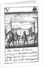 1588 Armada Playing Cards, V of Spades. 'The Prince of Parma coming to Dunkerk with his Army but too late is received by the Spaniards with reproach' by unknown