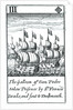 1588 Armada Playing Cards, III of Diamonds. 'The Galleon of Don Pedro taken Prisoner by Sr Francis Drake, and sent to Dartmouth' by unknown