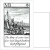 1588 Armada Playing Cards, VII of Diamonds. 'The Army of 20000 souldiers laid along ye Southern Coast of England' by unknown