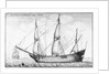 Navis Mercatoria Hollandica vulgo Vliet by Wenceslaus Hollar