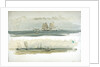 Two Studies of Ships and Tugs by William Lionel Wyllie