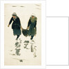 Two fisherwomen carrying the catch, Northern France by William Lionel Wyllie