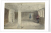 View of an unfurnished room with ornate ceiling by Edward William Cooke