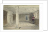 View of an unfurnished room with ornate ceiling by Edward William Cooke