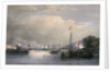 Her Majesty and Prince Albert, Proceeding in the State Barge to land at the Royal Dockyard, Devonport by Nicholas Condy