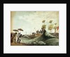 Ship's boat arriving on beach, Madras by unknown