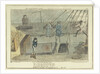 Midshipman Blockhead, Master B on the Middle Watch, cold blows the wind & the rain's coming on by George Cruikshank