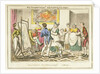 Midshipman Blockhead, Mr B Promoted to Lieut: & first putting on his uniform by George Cruikshank
