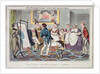 Midshipman Blockhead, Mr B Promoted to Lieut & first putting on his uniform by George Cruikshank