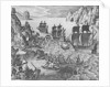 Penguin Island Nov 1599 by J. de Bry