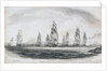 Destruction of American fleet by Sir G. Collier's squadron in Penobscot Bay, 14 August 1779 by Baily