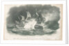 Night action between the 'Leander' 50 guns, and a French three-decker by Nicholas Pocock