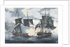 The 'Antilope Packet' beating off 'Le Atalante' a French privateer in the West Indies by William Elmes