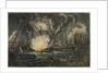 Dreadful Explosion of the Amphion frigate by Unknown