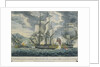 Captain Barton capturing a French frigate and sinking a brig in the West-Indies by William Elmes
