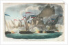 'Speedy' sloop of war attacked by Spanish gun-boats by Wells
