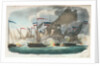 'Speedy' sloop of war attacked by Spanish gun-boats by Wells