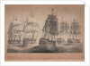 Belleisle' fifteen minutes past noon, October 21 1805, 'Fougeux', 'Belleisle', 'Indomptable', 'Santa Ana' and 'Royal Sovereign by William John Huggins