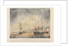 Combat du Grand Port (le 23 Aout 1810) Defaite de l'escadre Anglae par la Divn France compe de la Bellone comdt Duperrey, la Minerve commdt Pre Bouvet, le Ceylan capne Moulac, le Victor capne Moisson by A.J.M. Bazin