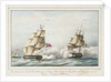 Combat soutenu le 23 Aout 1812 par la Fregate le President des Etats-Unis d' Amerique, et la Fregate Anglais le Belvedere by de Anger