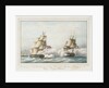 Combat soutenu le 23 Aout 1812 par la Fregate le President des Etats-Unis d' Amerique, et la Fregate Anglais le Belvedere by de Anger