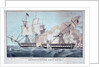 Battle between the 'Constitution' and 'Java', 29 December 1812 by N. Currier