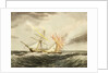 HMS 'Thisbe' on fire by lightning, 4 January 1786 by Nicholas Matthew Condy