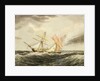 HMS 'Thisbe' on fire by lightning, 4 January 1786 by Nicholas Matthew Condy