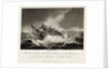 The image is captioned: H.M.S. Theseus Vice Admiral Dacres, in the Hurricane which happened in Septr 1804, in the West Indies. by Captain Edward Burt