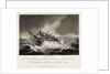 The image is captioned: H.M.S. Theseus Vice Admiral Dacres, in the Hurricane which happened in Septr 1804, in the West Indies. by Captain Edward Burt