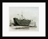 The 'Discovery' convict ship (lying at Deptford), the vessel which accompanied Captain Cook on his last voyage by Edward William Cooke