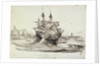 HMS 'Pembroke' in a squall, 12 April 1839 by W.H. Wardrop