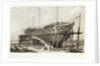 The 'Nelson' on the Stocks, building at Woolwich in the Year 1814 by L. Francia
